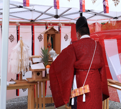 地鎮祭　風景　写真