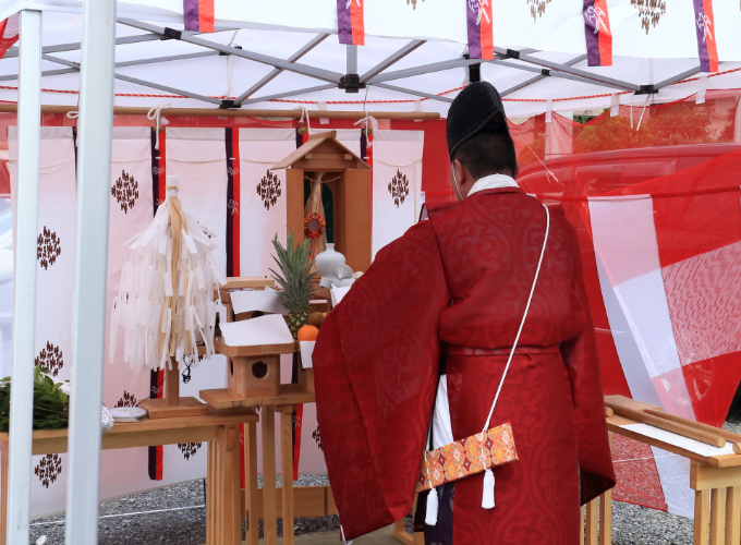 地鎮祭　風景　写真
