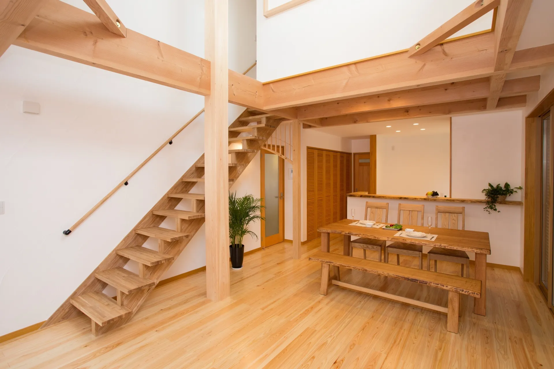 自然素材で建てた家