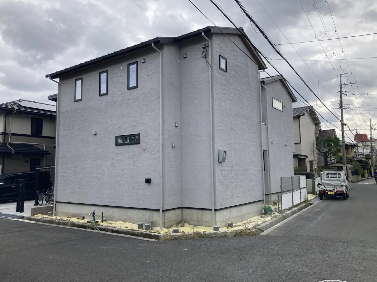 【外壁工事完了】茨木市大同町の新築注文住宅｜自然素材にこだわるエッグ住まいる工房 アイキャッチ