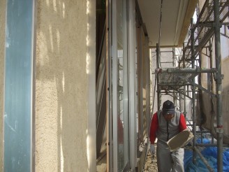 そとん壁の仕上げ そとん壁の仕上げ